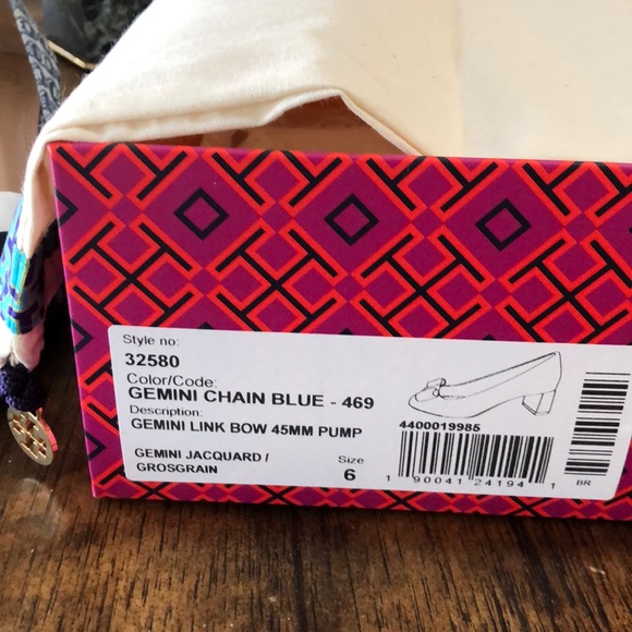 Tory Burch Gemini Link Bow Pump Size 6 - Picture 8 of 10